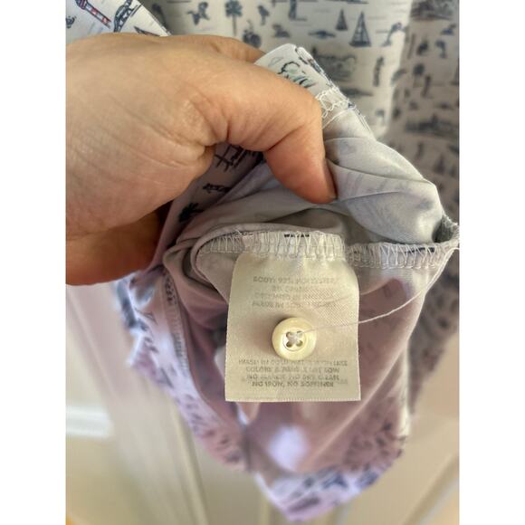 Rhoback White Golf Polo Dolphin Lighthouse Gator Print Short Sleeve - Picture 2 of 6